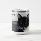 Mustache Tuxedo Cat (Seriös) Tasse (Mittel)