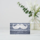 Mustache über Leopard Holztextur #3 Visitenkarte (Stehend Vorderseite)
