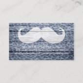 Mustache über Leopard Holztextur #3 Visitenkarte (Rückseite)