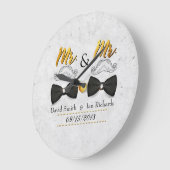 Mustache und Bogen für Herrn und Herrn Große Wanduhr (Winkel)