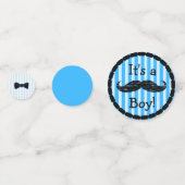 Mustache und Bow Krawatte Boy Baby Shower Confetti Konfetti (Vorderseiten)