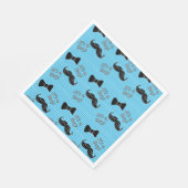Mustache und Bowtie Blue Party Luncheon Napkins Serviette (Ecke)
