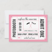 Mustache und Brillen Props Fotobooth Ticket (Vorderseite)