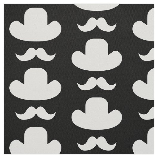 Mustache und Hut Stoff (Muster)