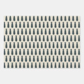 Mustache und Krawatte Hipster Pattern Trendy Men's Geschenkpapier Set (Vorderseite 3)