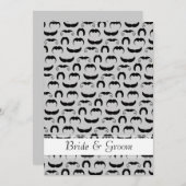 Mustache und Lip Wedding Einladung (Vorne/Hinten)