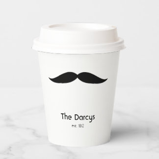 Mustache und Lips Couple Paper Cup Pappbecher