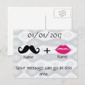 Mustache und Lips CustomizeABLEs Postkarte (Vorne/Hinten)