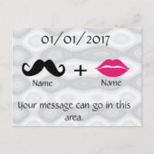 Mustache und Lips CustomizeABLEs Postkarte (Vorderseite)