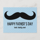 Mustache Vatertag Feiertagspostkarte (Vorderseite)