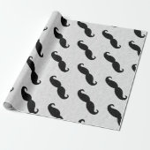 Mustache Vatertag Glitzer Geschenkpapier (Ungerollt)