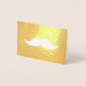 Mustache Vielen Dank Gold Folienkarte (Vorderseite)