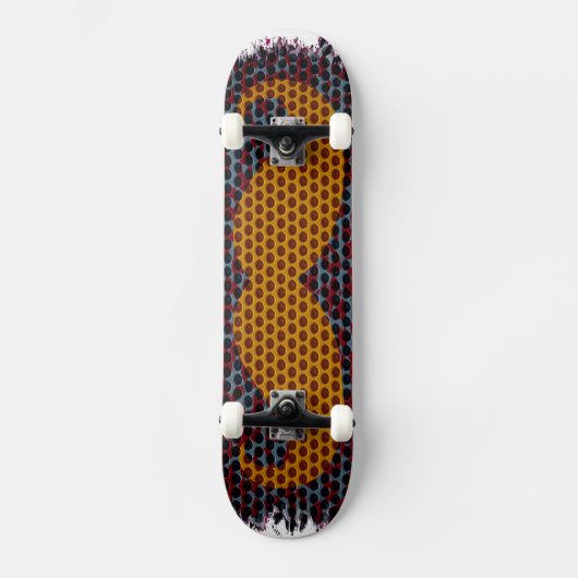 Mustache Vintag Skateboard (Vorderseite)