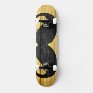 Mustache Vintag Wood #10 Skateboard