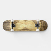 Mustache Vintag Wood #2 Skateboard (Horizontal)