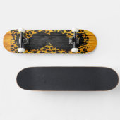 Mustache Vintag Wood #3 Skateboard (Horizontal)