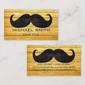 Mustache Vintag Wood #3 Visitenkarte (Vorne/Hinten)