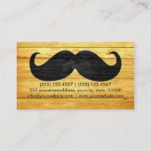 Mustache Vintag Wood #3 Visitenkarte (Rückseite)