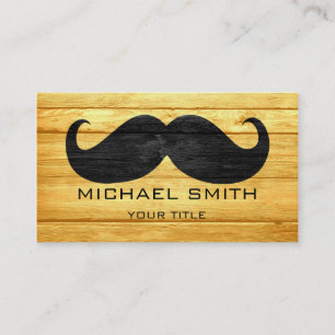 Mustache Vintag Wood #3 Visitenkarte
