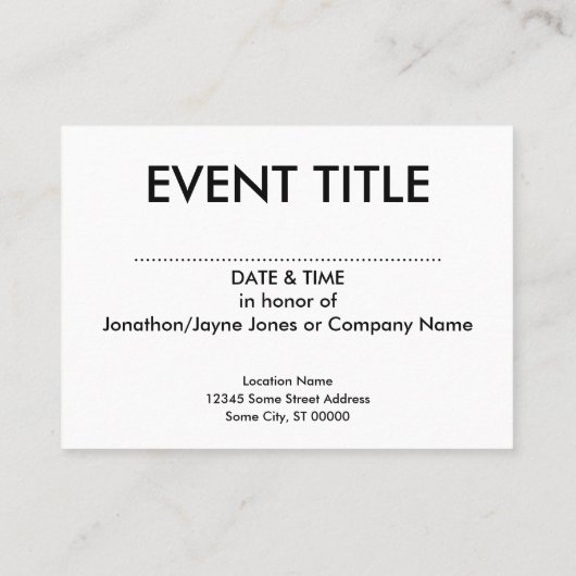 Mustache Visitenkarte (Rückseite)