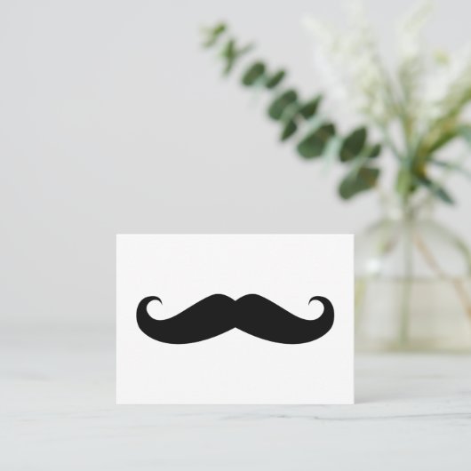 Mustache Visitenkarte (Stehend Vorderseite)