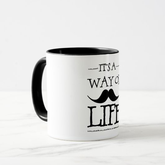 Mustache Way of Life Tasse (Vorderseite Links)