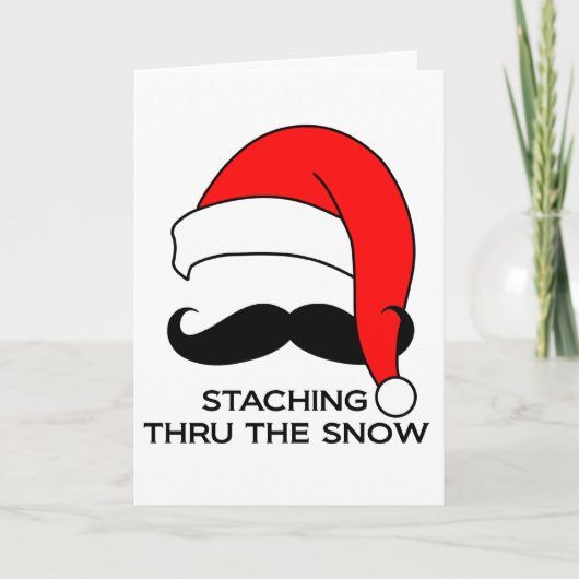 Mustache Weihnachten - Den Schnee ersticken (Vorderseite)