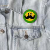 Mustache Yellow Happy Face Button (Beispiel)