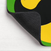 Mustache Yellow Happy Face Mousepad (Ecke)