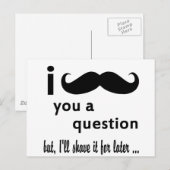 Mustache You a Question Geschenke Postkarte (Vorne/Hinten)