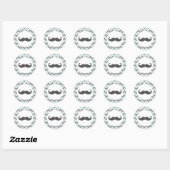 Mustache Zickzack Sticker (Blatt)