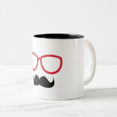 Mustache Zweifarbige Tasse (VorderseiteRechts)