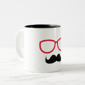 Mustache Zweifarbige Tasse (Vorderseite Links)