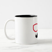Mustache Zweifarbige Tasse (Links)