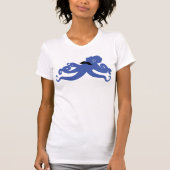 mustached Krake mit einem Monocle T-Shirt (Vorderseite)