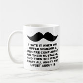 Mustached Woman Funny Mug Kaffeetasse (Links)