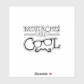 Mustaches Cool Glasses Aufkleber (Blatt)