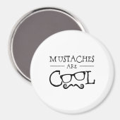 Mustaches Cool Glasses Magnet (Vorderseite/Rückseite)