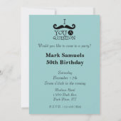 Mustaches Einladung (Rückseite)