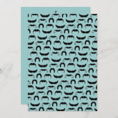 Mustaches Einladung (Vorne/Hinten)