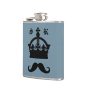 Mustaches-Flasche Flachmann (Links)