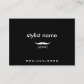 Mustaches für den Verkauf in vertikaler Chubby Visitenkarte (Rückseite)