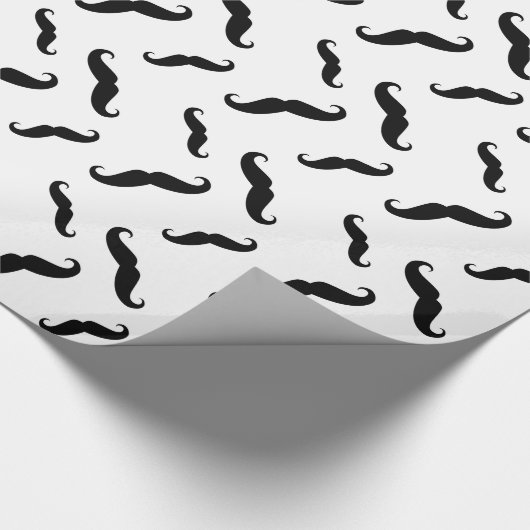Mustaches Geschenkpapier (Ecke)