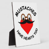 Mustaches haben auch Herz Fotoplatte (Seite)
