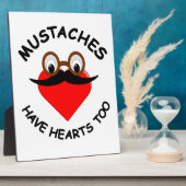 Mustaches haben auch Herz Fotoplatte (Seite)