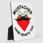 Mustaches haben auch Herz Fotoplatte (Seite)