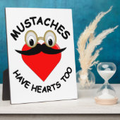 Mustaches haben auch Herz Fotoplatte (Seite)