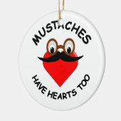 Mustaches haben auch Herz Keramikornament (Links)