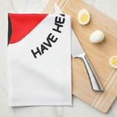 Mustaches haben auch Herz Küchentuch (Viertel Falte)