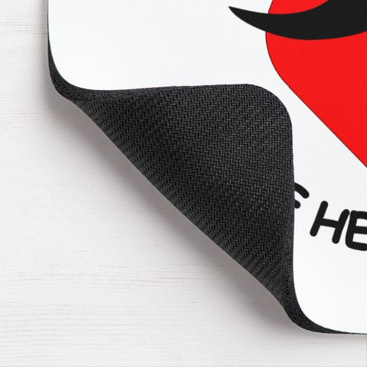 Mustaches haben auch Herz Mousepad (Ecke)